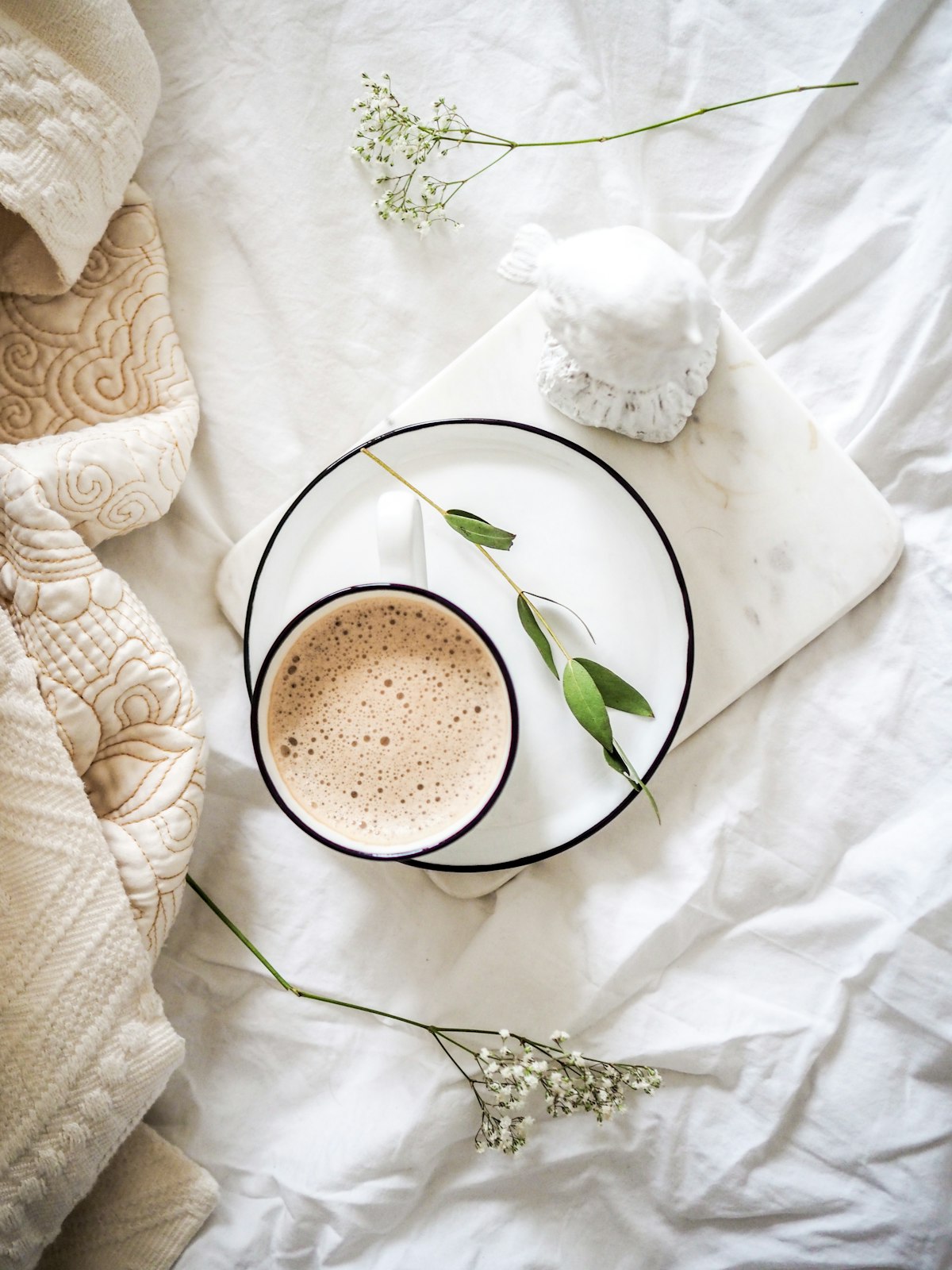 Close-up of a baked samsa showing the flaky pastry and filling